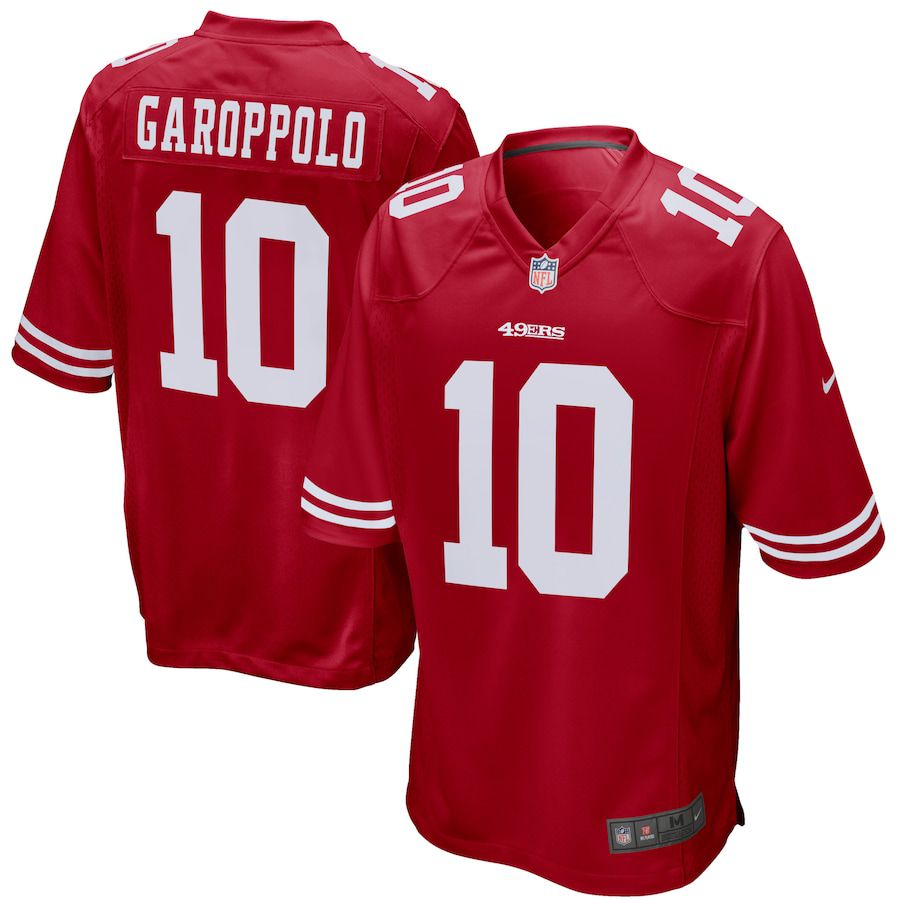 Men San Francisco 49ers 10 Jimmy Garoppolo Nike Scarlet Game Player NFL Jersey